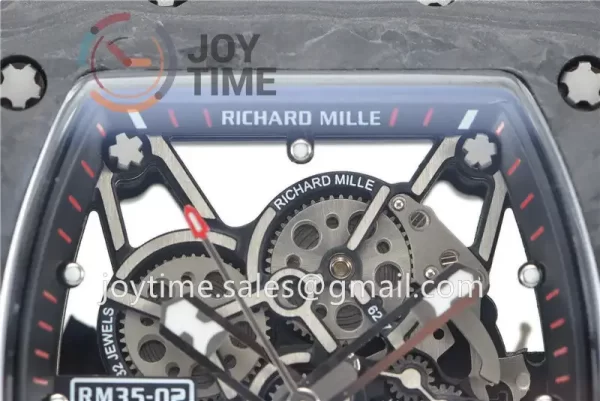 Richard Mille RM035 KVF 1:1 Best Edition Carbon Case Rubber Strap Miyota8215  V3