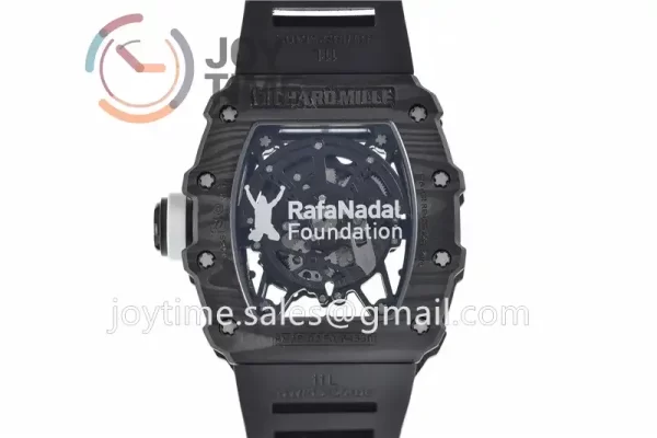 Richard Mille RM035 KVF 1:1 Best Edition Carbon Case Rubber Strap Miyota8215  V3