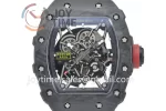 Richard Mille RM035 KVF 1:1 Best Edition Carbon Case Rubber Strap Miyota8215  V3