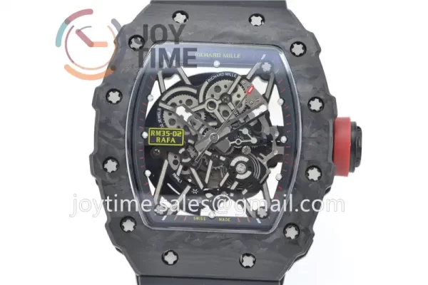 Richard Mille RM035 KVF 1:1 Best Edition Carbon Case Rubber Strap Miyota8215  V3