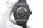 Richard Mille RM035 KVF 1:1 Best Edition Carbon Case Rubber Strap Miyota8215  V3