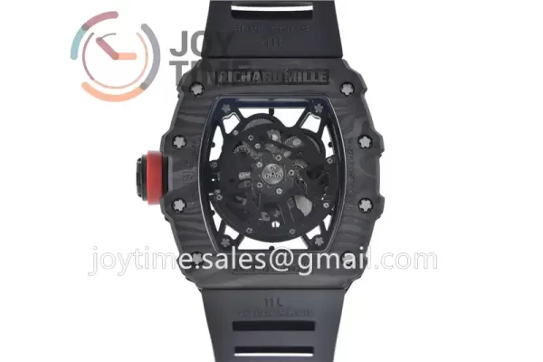 Richard Mille RM035 KVF 1:1 Best Edition Carbon Case Rubber Strap Miyota8215  V3