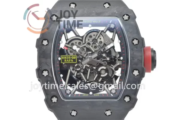 Richard Mille RM035 KVF 1:1 Best Edition Carbon Case Rubber Strap Miyota8215  V3