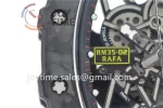 Richard Mille RM035 KVF 1:1 Best Edition Carbon Case Rubber Strap Miyota8215  V3