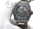 Richard Mille RM035 KVF 1:1 Best Edition Carbon Case Rubber Strap Miyota8215  V3