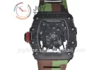 Richard Mille RM035 KVF 1:1 Best Edition Carbon Case Rubber Strap Miyota8215  V3