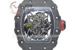 Richard Mille RM035 KVF 1:1 Best Edition Carbon Case Rubber Strap Miyota8215  V3