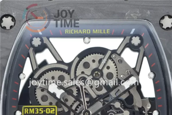 Richard Mille RM035 KVF 1:1 Best Edition Carbon Case Rubber Strap Miyota8215  V3