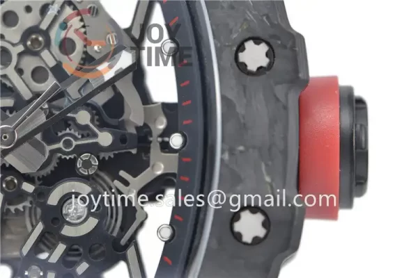 Richard Mille RM035 KVF 1:1 Best Edition Carbon Case Rubber Strap Miyota8215  V3