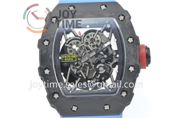 Richard Mille RM035 KVF 1:1 Best Edition Carbon Case Rubber Strap Miyota8215  V3