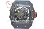 Richard Mille RM035 KVF 1:1 Best Edition Carbon Case Rubber Strap Miyota8215  V3