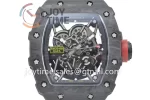 Richard Mille RM035 KVF 1:1 Best Edition Carbon Case Rubber Strap Miyota8215  V3