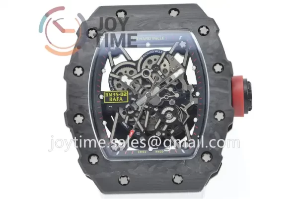 Richard Mille RM035 KVF 1:1 Best Edition Carbon Case Rubber Strap Miyota8215  V3