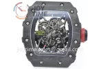 Richard Mille RM035 KVF 1:1 Best Edition Carbon Case Rubber Strap Miyota8215  V3