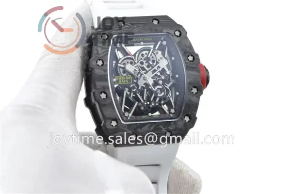 Richard Mille RM035 KVF 1:1 Best Edition Carbon Case Rubber Strap Miyota8215  V3