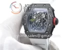 Richard Mille RM035 KVF 1:1 Best Edition Carbon Case Rubber Strap Miyota8215  V3