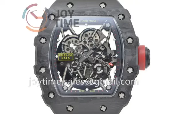 Richard Mille RM035 KVF 1:1 Best Edition Carbon Case Rubber Strap Miyota8215  V3