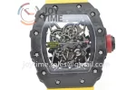 Richard Mille RM035 KVF 1:1 Best Edition Carbon Case Rubber Strap Miyota8215  V3