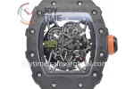 Richard Mille RM035 KVF 1:1 Best Edition Carbon Case Rubber Strap Miyota8215  V3