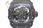 Richard Mille RM035 KVF 1:1 Best Edition Carbon Case Rubber Strap Miyota8215  V3