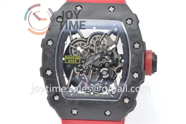 Richard Mille RM035 KVF 1:1 Best Edition Carbon Case Rubber Strap Miyota8215  V3