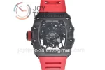 Richard Mille RM035 KVF 1:1 Best Edition Carbon Case Rubber Strap Miyota8215  V3