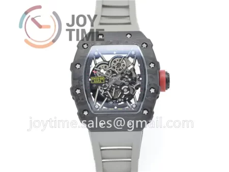 Richard Mille RM035 KVF 1:1 Best Edition Carbon Case Rubber Strap Miyota8215  V3