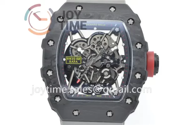 Richard Mille RM035 KVF 1:1 Best Edition Carbon Case Rubber Strap Miyota8215  V3