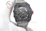 Richard Mille RM035 KVF 1:1 Best Edition Carbon Case Rubber Strap Miyota8215  V3