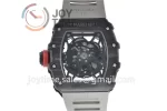 Richard Mille RM035 KVF 1:1 Best Edition Carbon Case Rubber Strap Miyota8215  V3