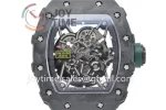 Richard Mille RM035 KVF 1:1 Best Edition Carbon Case Rubber Strap Miyota8215  V3