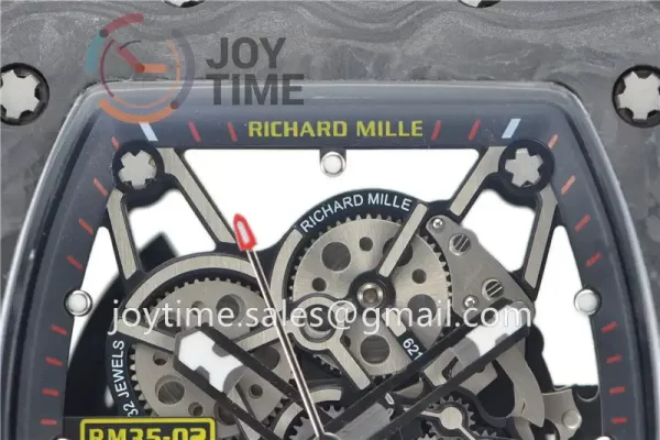 Richard Mille RM035 KVF 1:1 Best Edition Carbon Case Rubber Strap Miyota8215  V3