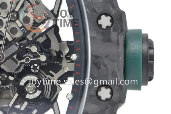 Richard Mille RM035 KVF 1:1 Best Edition Carbon Case Rubber Strap Miyota8215  V3