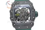 Richard Mille RM035 KVF 1:1 Best Edition Carbon Case Rubber Strap Miyota8215  V3