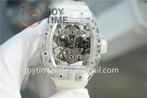 Richard Mille RM056 EUR 1:1 Best Edition Transparent Case Rubber Strap Tourbillon