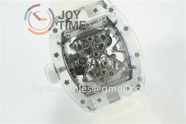 Richard Mille RM056 EUR 1:1 Best Edition Transparent Case Rubber Strap Tourbillon