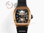 Richard Mille RM001 JBF 1:1 Best Edition RG Case Rubber Strap Tourbillon