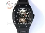 Richard Mille RM001 JBF 1:1 Best Edition PVD Case Rubber Strap Tourbillon