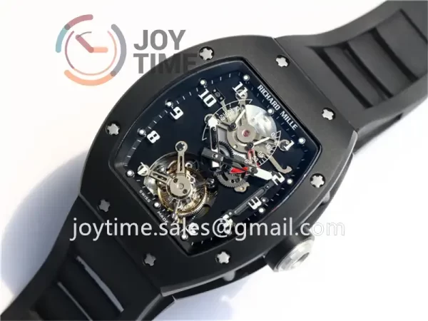 Richard Mille RM001 JBF 1:1 Best Edition PVD Case Rubber Strap Tourbillon