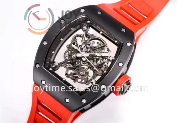 Richard Mille RM055 BBR 1:1 Best Edition Ceramic Case Rubber Strap Clone RMUL2