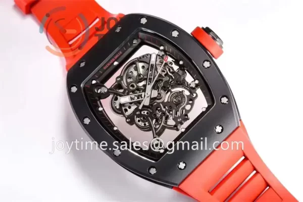 Richard Mille RM055 BBR 1:1 Best Edition Ceramic Case Rubber Strap Clone RMUL2