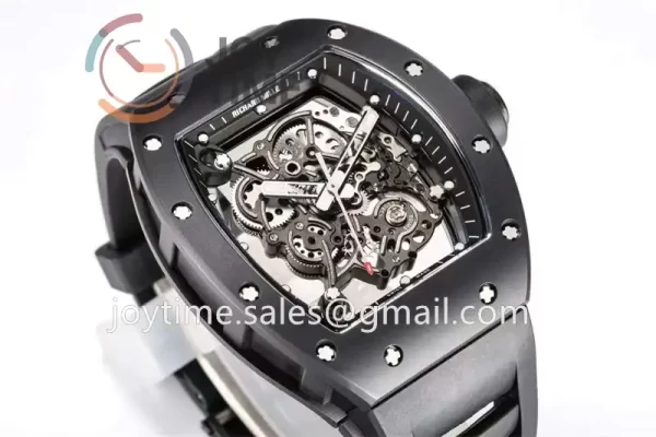 Richard Mille RM055 BBR 1:1 Best Edition Ceramic Case Rubber Strap Clone RMUL2