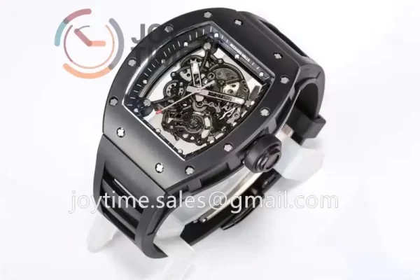 Richard Mille RM055 BBR 1:1 Best Edition Ceramic Case Rubber Strap Clone RMUL2