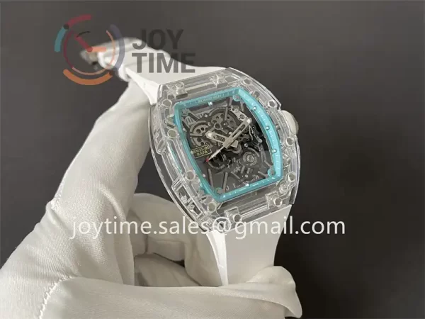 Richard Mille RM035-01 Sonic 1:1 Best Edition Transparent Case Rubber Strap Clone RMUL3