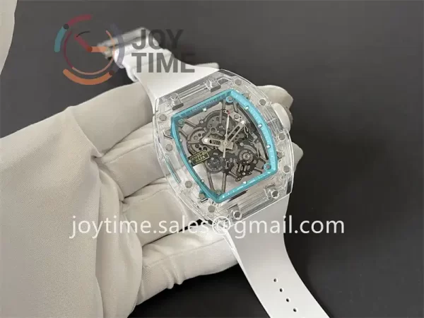 Richard Mille RM035-01 Sonic 1:1 Best Edition Transparent Case Rubber Strap Clone RMUL3