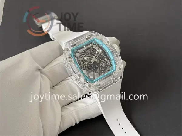 Richard Mille RM035-01 Sonic 1:1 Best Edition Transparent Case Rubber Strap Clone RMUL3