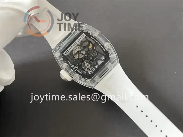 Richard Mille RM035-01 Sonic 1:1 Best Edition Transparent Case Rubber Strap Clone RMUL3