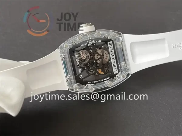 Richard Mille RM035-01 Sonic 1:1 Best Edition Transparent Case Rubber Strap Clone RMUL3