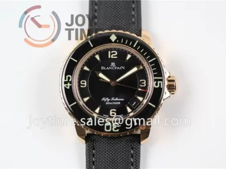 Blancpain Fifty Fathoms ZF 1:1 Best Edition RG Case Sail-canvas Strap A2836