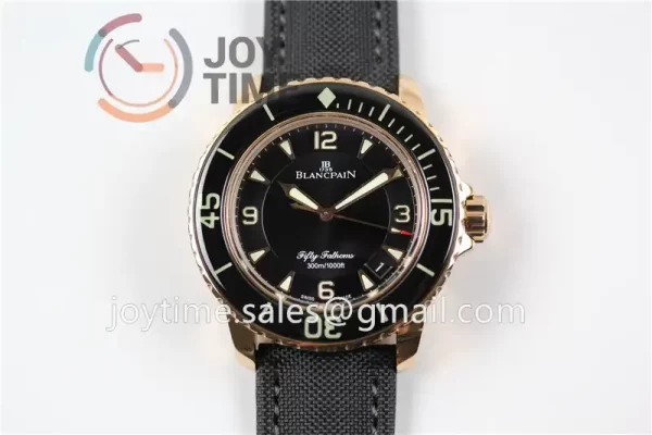 Blancpain Fifty Fathoms ZF 1:1 Best Edition RG Case Sail-canvas Strap A2836